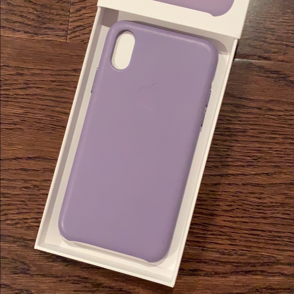 Apple IPhone Xs Lilac Leather Case